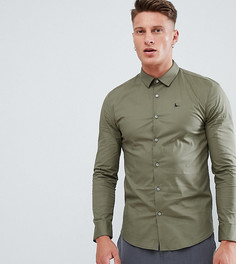 Облегающая эластичная рубашка цвета хаки Jack Wills - Зеленый