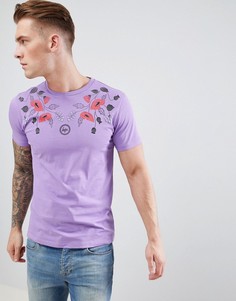 Фиолетовая футболка с принтом Hype - Фиолетовый