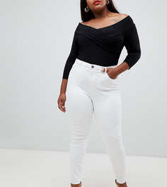 Белые джинсы скинни с завышенной талией ASOS DESIGN Curve Ridley - Белый
