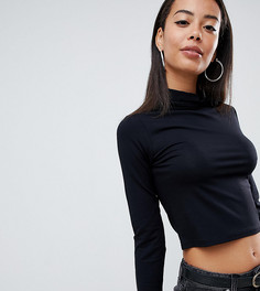Черный укороченный лонгслив ASOS DESIGN Tall - Черный
