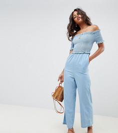 Голубой джинсовый комбинезон ASOS DESIGN Tall - Синий