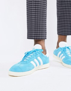 Синие замшевые кроссовки adidas Originals Gazelle B37945 - Синий