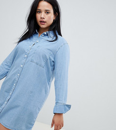 Синее джинсовое платье-рубашка ASOS DESIGN Curve - Синий