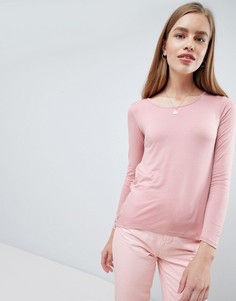 Лонгслив с перекрученной отделкой на спине Brave Soul - Розовый