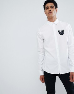 Белая рубашка с маленьким логотипом Versace Jeans - Белый