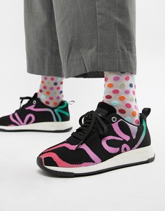 Трикотажные кроссовки с разноцветной отделкой PS by Paul Smith - Черный