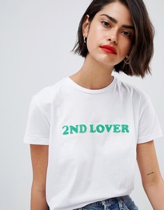 Футболка с надписью lover 2NDDAY - Белый