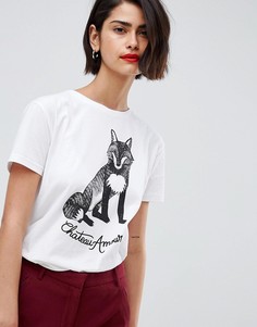 Футболка 2NDDAY chateau amour foxi - Белый