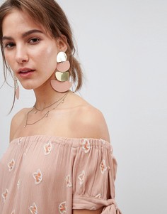 Броские металлические серьги Glamorous - Мульти