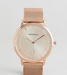 Розово-золотистые часы с сетчатым браслетом Sekonda эксклюзивно для ASOS - Золотой
