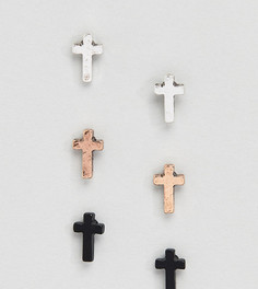 Набор из 3 пар серег с крестами icon - Мульти