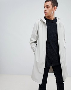 Серая длинная куртка Rains 1241 - Серый