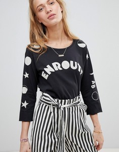 Футболка с принтом Maison Scotch - Черный