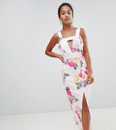 Платье макси с квадратным вырезом и цветочным принтом ASOS DESIGN Petite - Мульти