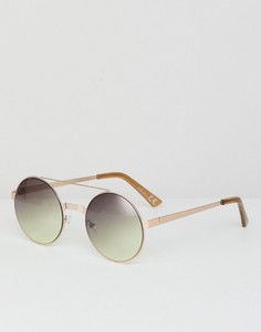 Золотистые круглые солнцезащитные очки River Island - Золотой
