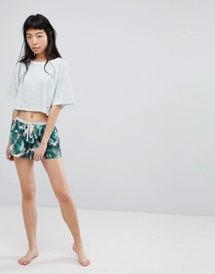 Хлопковые шорты для сна Calvin Klein - Зеленый