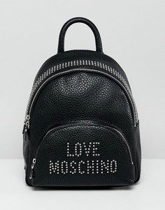 Рюкзак с логотипом и заклепками Love Moschino - Черный
