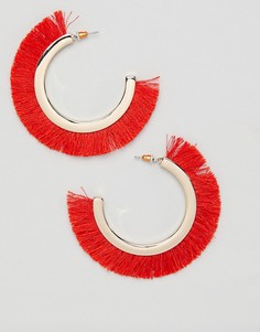 Серьги-кольца с бахромой Missguided - Золотой