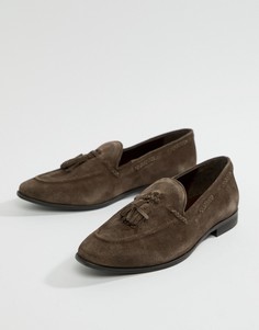 Коричневые замшевые лоферы с кисточками KG By Kurt Geiger - Коричневый