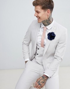 Серый супероблегающий пиджак Twisted Tailor wedding - Серый
