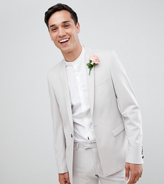 Серый облегающий пиджак Twisted Tailor Tall wedding - Бежевый