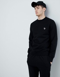 Черный свитшот с круглым вырезом и логотипом PS Paul Smith - Черный