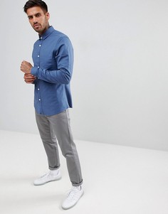 Синяя оксфордская рубашка узкого кроя ASOS DESIGN - Синий