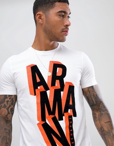 Белая узкая футболка Armani Exchange - Белый
