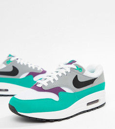 Серо-зеленые кроссовки Nike Air Max 1 - Серый