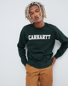 Зеленый свитшот классического кроя Carhartt WIP College - Зеленый