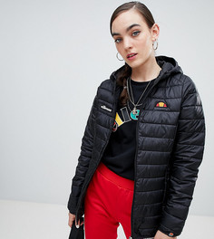Дутая куртка на молнии с капюшоном Ellesse - Черный