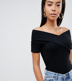 Черный топ с открытыми плечами ASOS DESIGN Tall - Черный