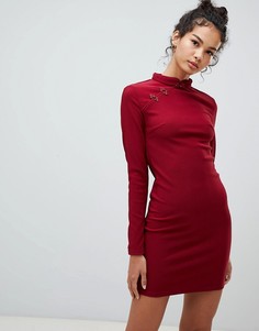 Платье-футляр с воротником-стойкой Glamorous - Красный