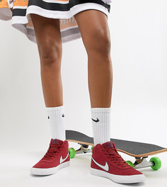 Высокие красные кроссовки Nike SB Bruin - Красный