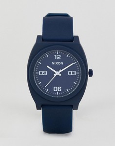 Темно-синие часы с силиконовым ремешком Nixon A1248 Time Teller - Темно-синий