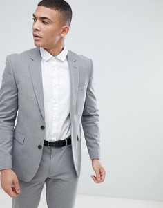 Серый приталенный пиджак Burton Menswear - Серый