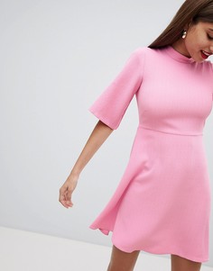 Платье мини с высоким воротом Closet London - Розовый