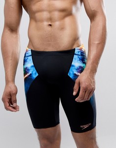 Шорты для плавания с принтом Speedo Jammer - Черный