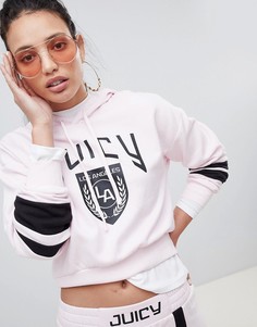 Худи укороченного кроя в полоску Juicy By Juicy Couture - Розовый