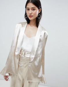 Атласный блейзер Finders - Кремовый