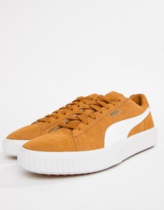 Желтые замшевые кроссовки Puma Breaker 36662501 - Желтый