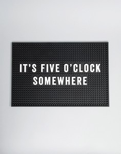 Коврик для бара с надписью Its Five OClock somewhere Mens Society - Мульти