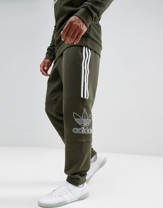 Зеленые трикотажные джоггеры adidas Originals Outline DH5792 - Зеленый