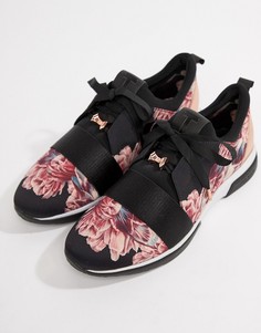 Черные кроссовки с цветочным принтом Ted Baker - Мульти