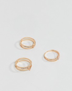 Составные золотистые кольца с камнями ALDO - Золотой