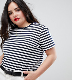Футболка в полоску с круглым вырезом ASOS DESIGN Curve - Мульти