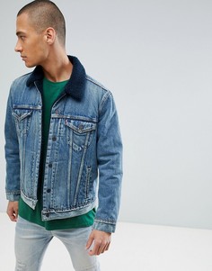 Куртка цвета индиго с искусственным мехом Levis Type 3 - Темно-синий Levis®