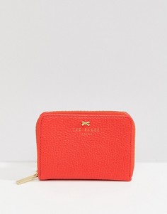 Маленький фактурный кожаный кошелек на молнии Ted Baker - Красный