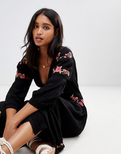Платье миди Free People - Черный