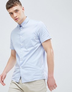Голубая повседневная рубашка с короткими рукавами и карманом PS Paul Smith - Синий
